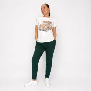 Pantaloni damă din bumbac cu buzunare,produs România