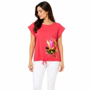 Tricou damă bumbac cu aplicație imprimată, produs România