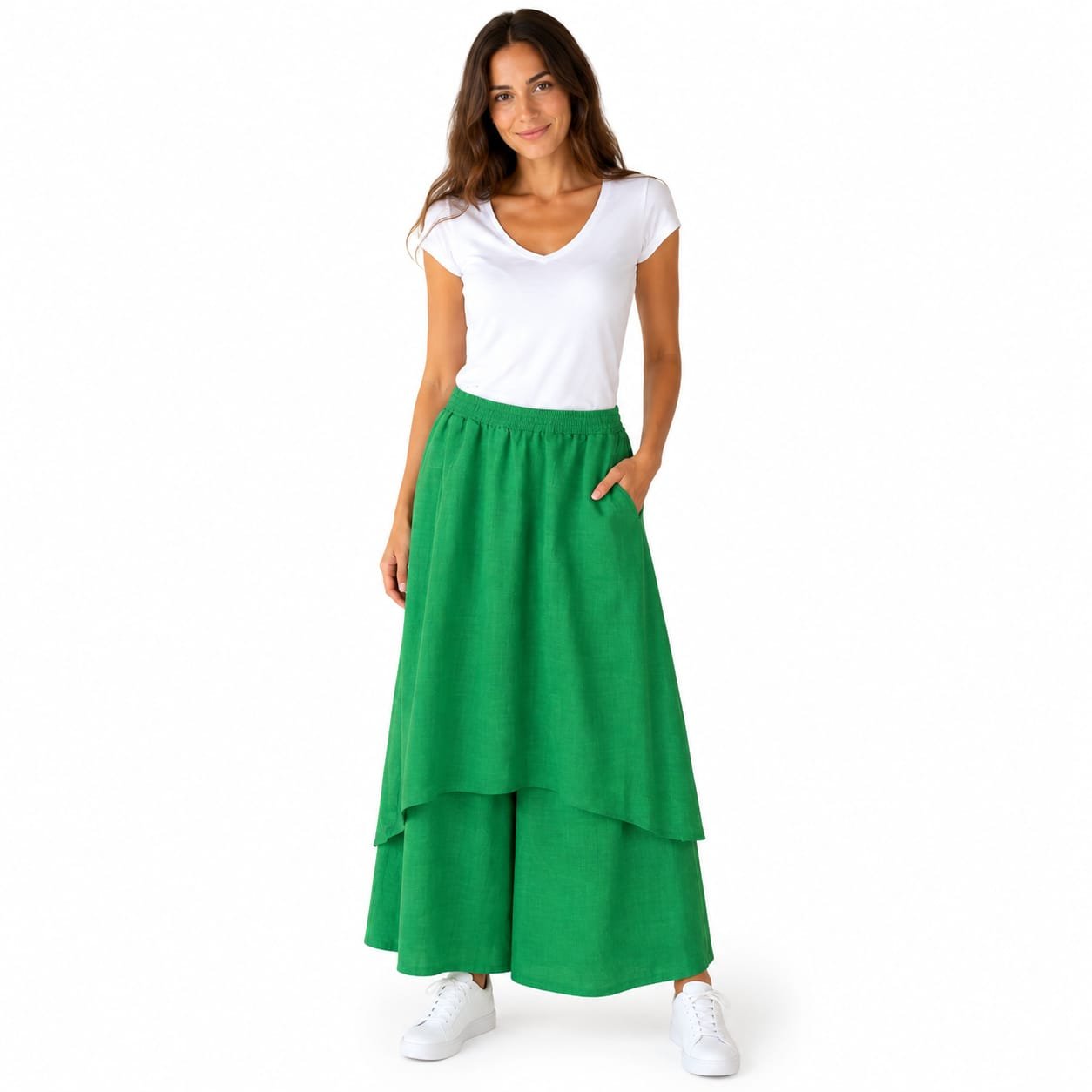 Fustă pantalon din In și Vâscoză, produs România