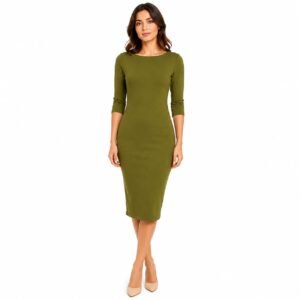 Rochie Creion din jerse, produs România