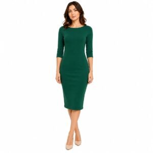 Rochie Creion din jerse, produs România