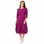 Rochie jerse de vâscoză cu tăietură pe față,produs România