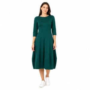 Rochie jerse de vâscoză cu tăietură pe față,produs România