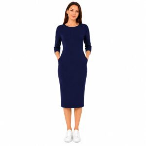 Rochie Creion din jerse, produs România