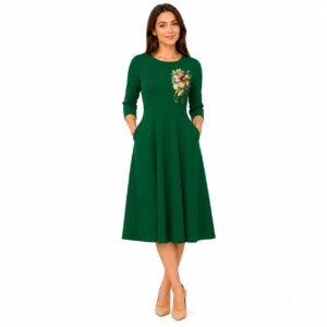Rochie din jerseu de vâscoză cu buzunare,produs România