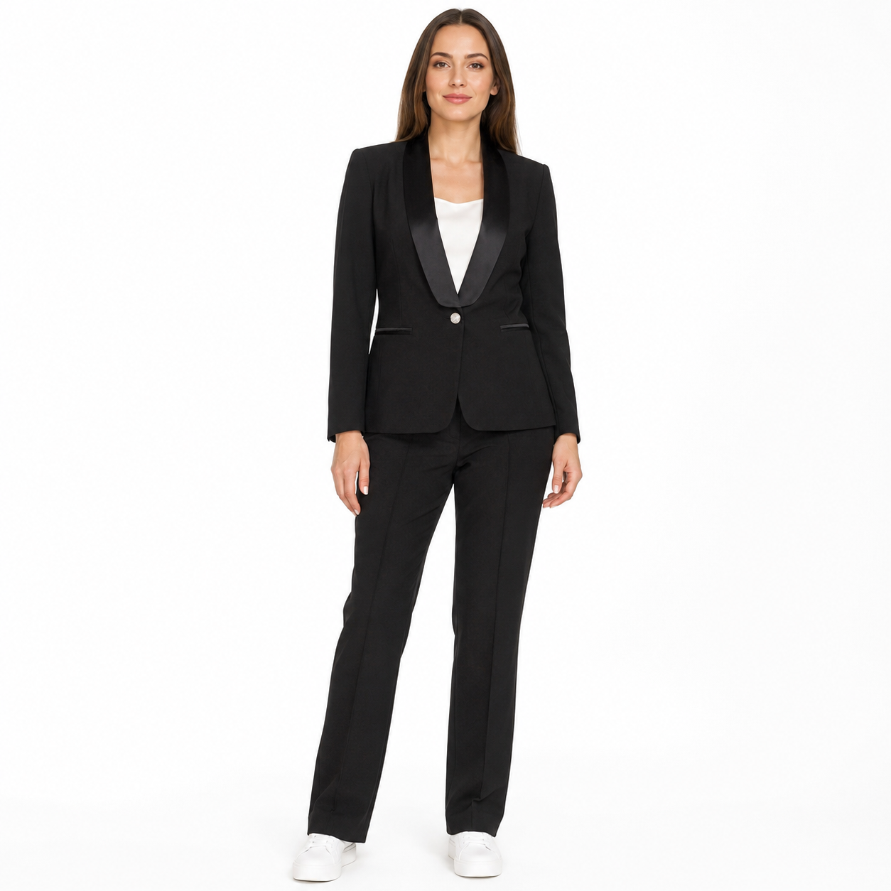 Costum Damă Negru Elegant, import Italia