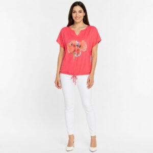 Tricou damă vâscoză cu aplicație imprimată, produs România
