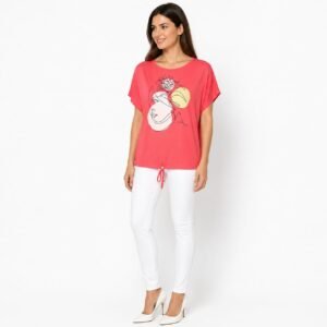 Tricou damă vâscoză cu aplicație imprimată, produs România