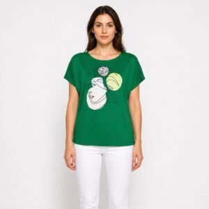 Tricou damă vâscoză cu aplicație imprimată, produs România