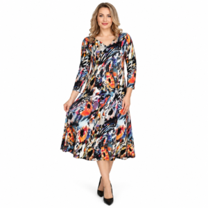 Rochie damă casual cu imprimeu abstract , produs România