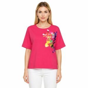 Bluză damă cu imprimeu floral colorat, produs România