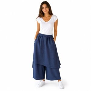 Fustă - pantalon din In si Vâscoză, produs România