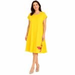 Rochie `A line` din in mercerizat,produs România