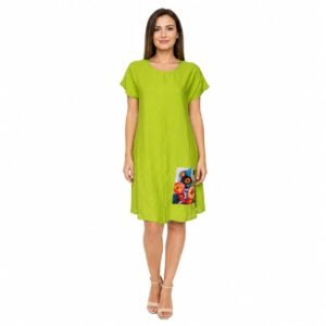 Rochie `A line` din in mercerizat,produs România