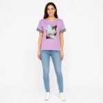 Tricou lila casual,produs România