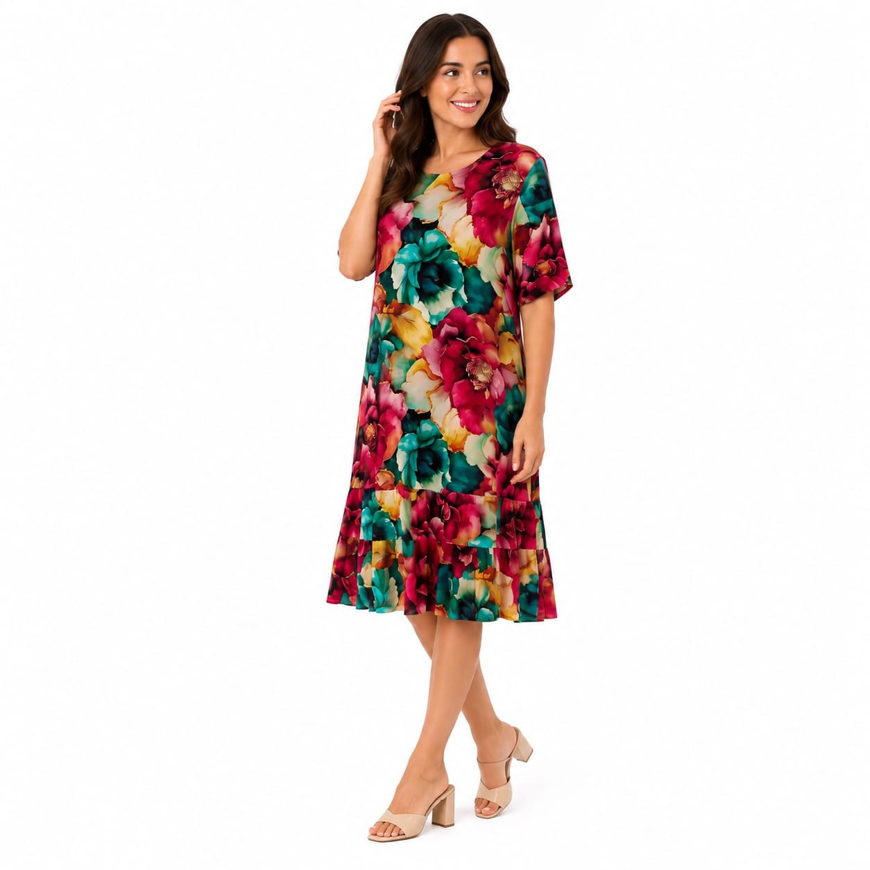 Rochie damă casual multicoloră,produs România