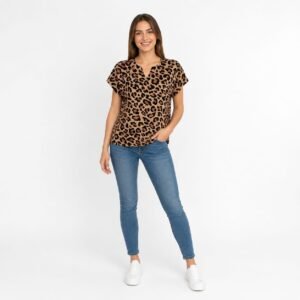 Tricou damă cu imprimeu leopard,produs România