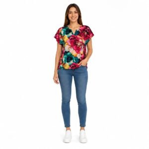 Tricou damă cu imprimeu floral,produs România