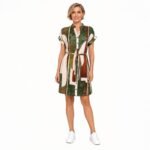 Rochie tip cămașă damă cu imprimeu abstract,import Italia