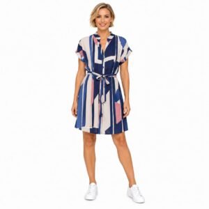 Rochie tip cămașă damă cu imprimeu abstract,import Italia