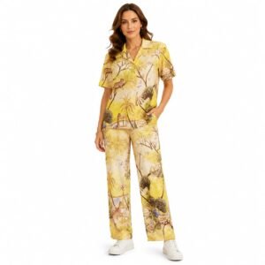 Costum damă două piese cu imprimeu exotic, import Italia