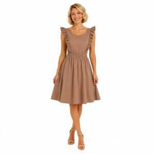 Rochie damă cu volane și fundă la spate,import italia