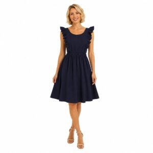 Rochie damă cu volane și fundă la spate,import italia