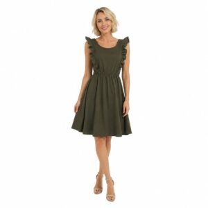 Rochie damă cu volane și fundă la spate,import italia