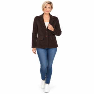 Sacou damă maro din reiat – elegant casual,import Italia